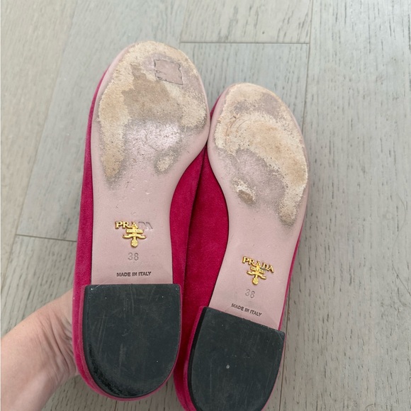 Prada Suede Color Block Ballet Flats - Picture 6 of 6